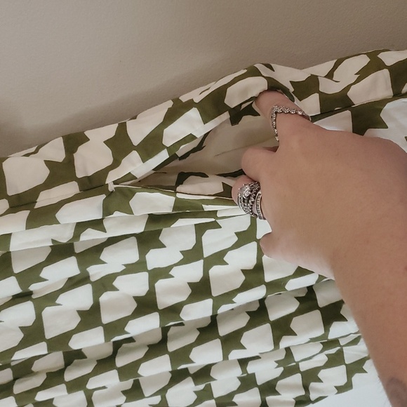 NWT Melrose And Market Olive Ivory Square Neck Maxi Dress XL - Picture 5 of 13